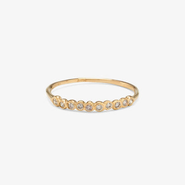 Small White Diamond Sweet Ten Band YG | Magpie Jewellery