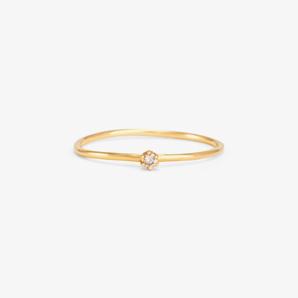 Baby Brown Diamond Birthstone Ring (April) | Magpie Jewellery