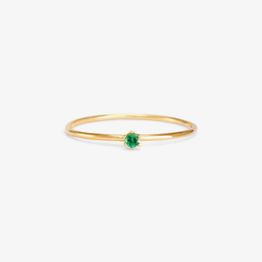 Baby Emerald Birthstone Ring (May) | Magpie Jewellery