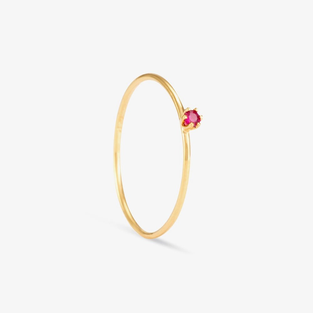 Baby Ruby Birthstone Ring (July) | Magpie Jewellery