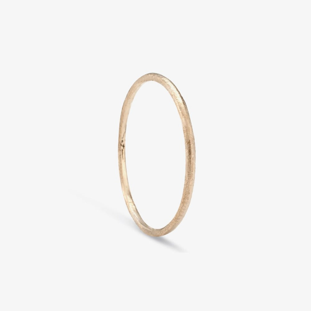 0.9mm White Gold Rough Textured Band | Magpie Jewellery