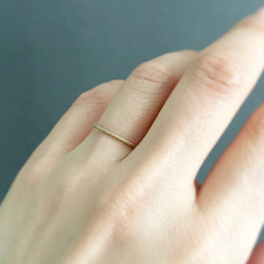 0.9mm Yellow Gold Rough Textured Band | Magpie Jewellery