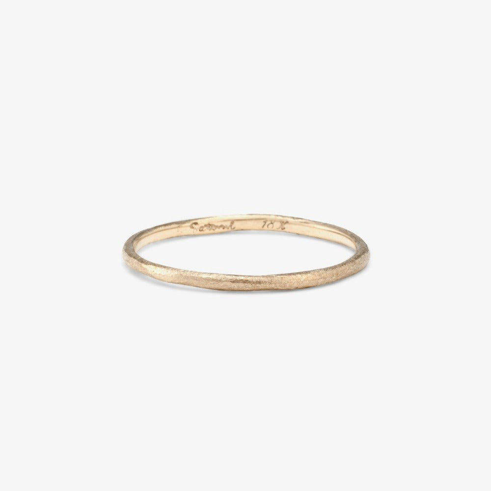 1.3mm White Gold Rough Textured Band | Magpie Jewellery