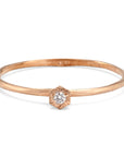 Baby Diamond Hexagon Ring Rose Gold | Magpie Jewellery