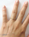 Baby Diamond Hexagon Ring Yellow Gold | Magpie Jewellery