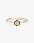 Hexagon Brown Diamond Ring | Magpie Jewellery