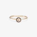 Hexagon Brown Diamond Ring | Magpie Jewellery