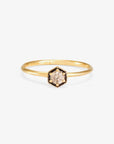 Hexagon Brown Diamond Ring | Magpie Jewellery