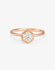 .50ct White Diamond Hexagon Ring | Magpie Jewellery 18k Rose Gold
