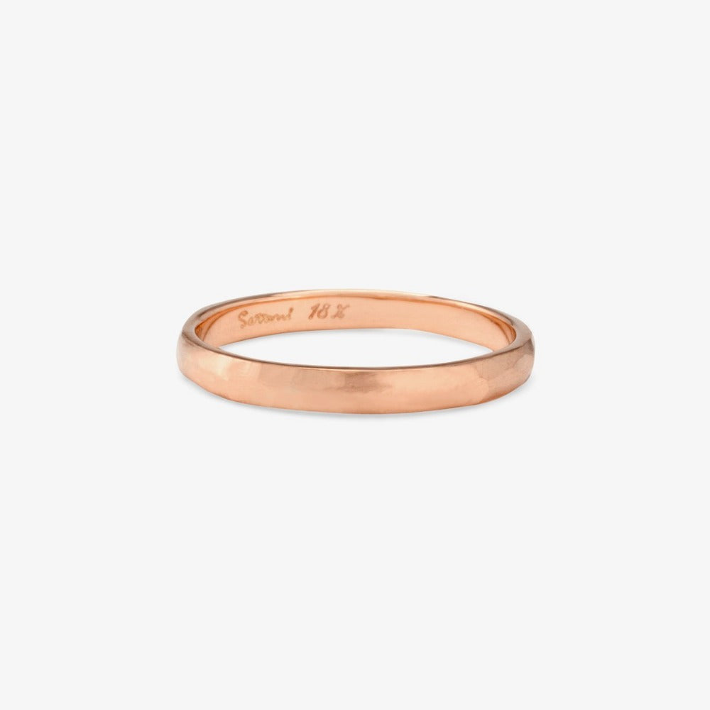 2.3mm Faceted Rose Gold Band | Magpie Jewellery