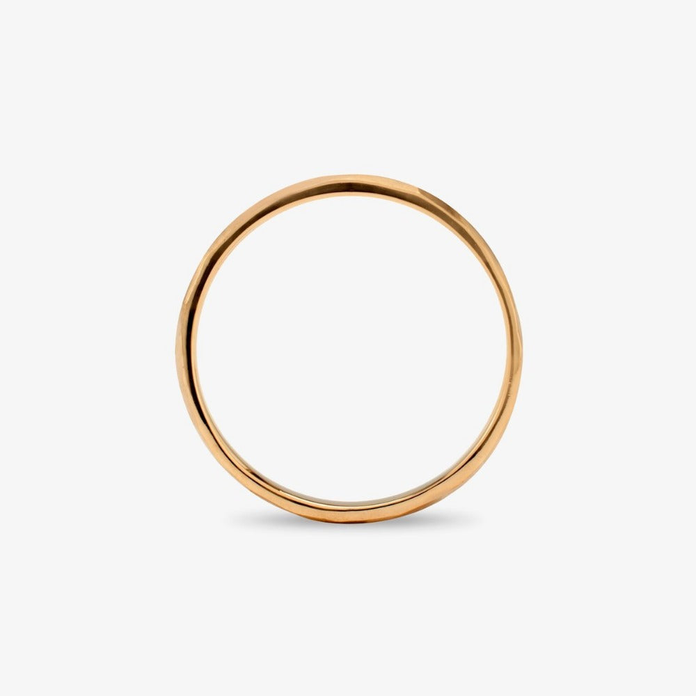 2.3mm Faceted Yellow Gold Band | Magpie Jewellery