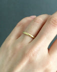 2.3mm Faceted Yellow Gold Band | Magpie Jewellery