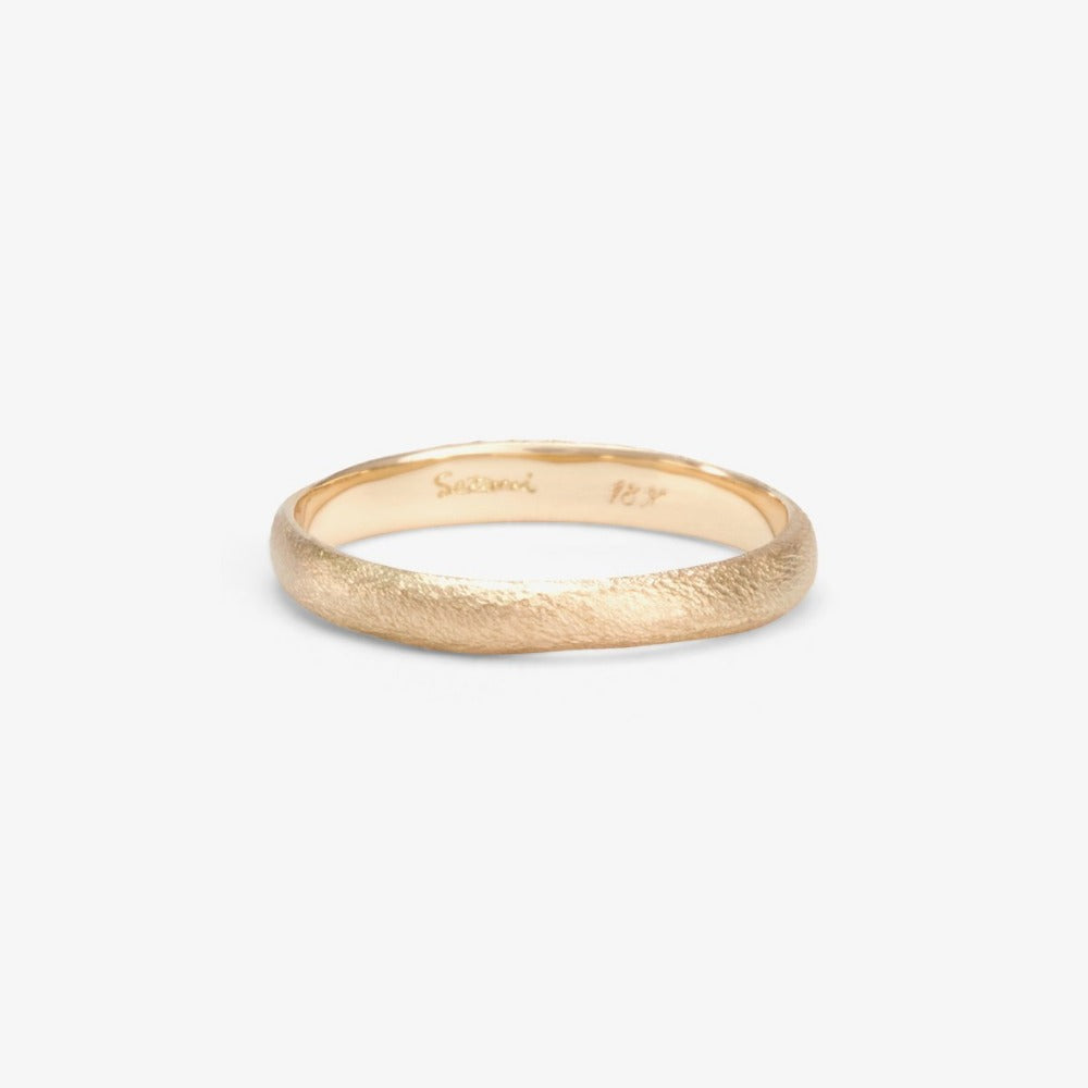 2.8mm Rough Rounded White Gold Band | Magpie Jewellery