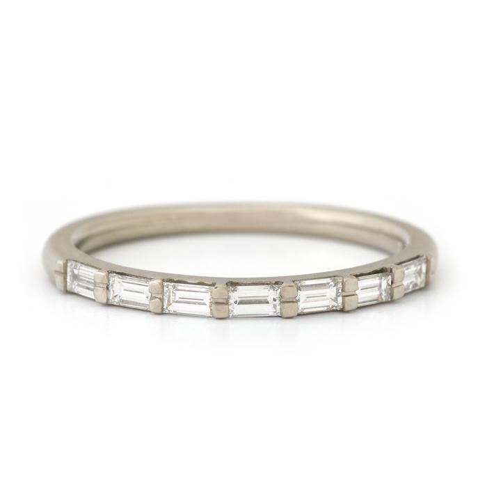 Seven Diamond Baguette Band - Magpie Jewellery