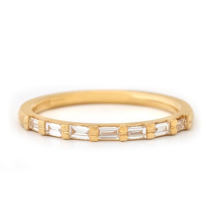 Seven Diamond Baguette Band - Magpie Jewellery