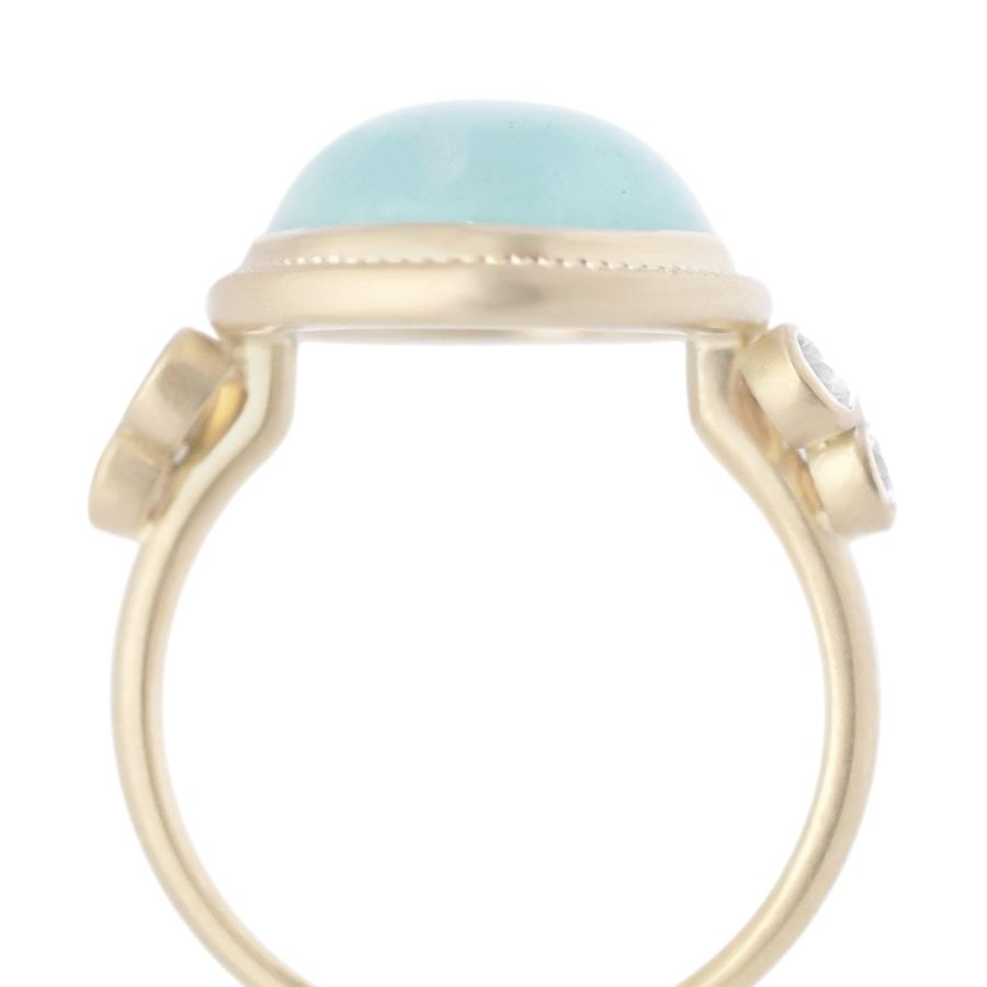 Oval Amazonite Ring - YG