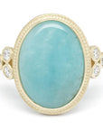 Oval Amazonite Ring - YG