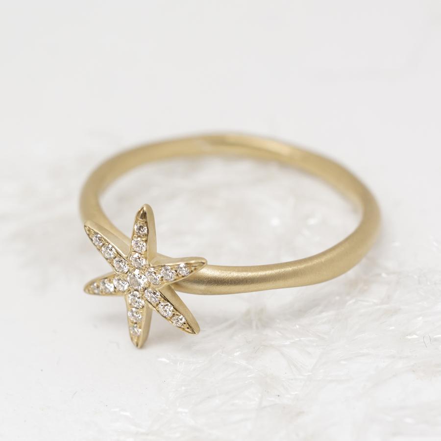 Diamond Pave Star Ring - Magpie Jewellery