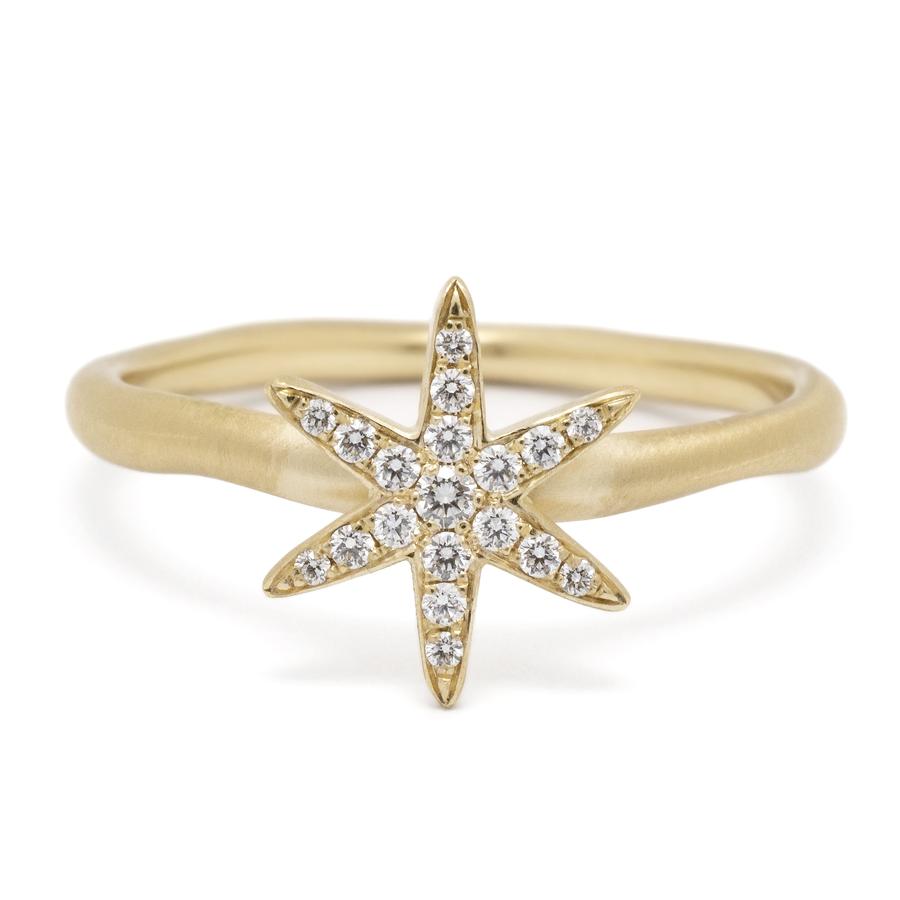 Diamond Pave Star Ring YG | Magpie Jewellery