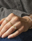 Seven Diamond Baguette Band - Magpie Jewellery