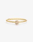 0.16 carat Brown Diamond Homespun Solitaire Ring YG | Magpie Jewellery