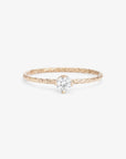 0.16 carat White Diamond Homespun Solitaire Ring WG | Magpie Jewellery