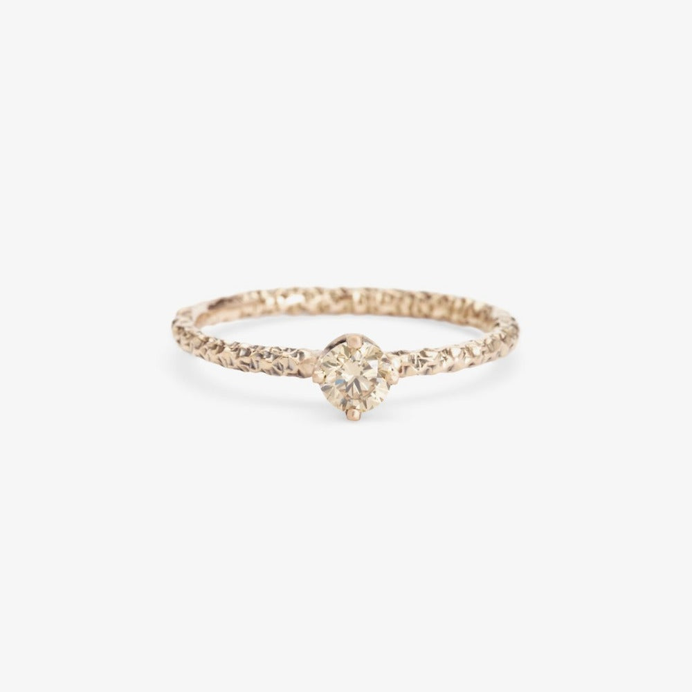 0.24 carat Diamond Brown Homespun Solitaire Ring WG | Magpie Jewellery