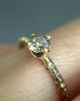 0.24 carat Diamond Brown Homespun Solitaire Ring YG | Magpie Jewellery