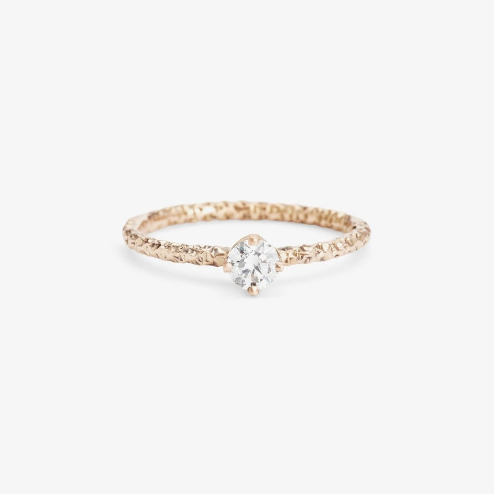 0.24 carat Diamond White Homespun Solitaire Ring WG | Magpie Jewellery