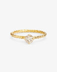  0.33 carat Diamond Brown Homespun Solitaire Ring YG | Magpie Jewellery