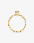  0.33 carat Diamond Brown Homespun Solitaire Ring YG | Magpie Jewellery