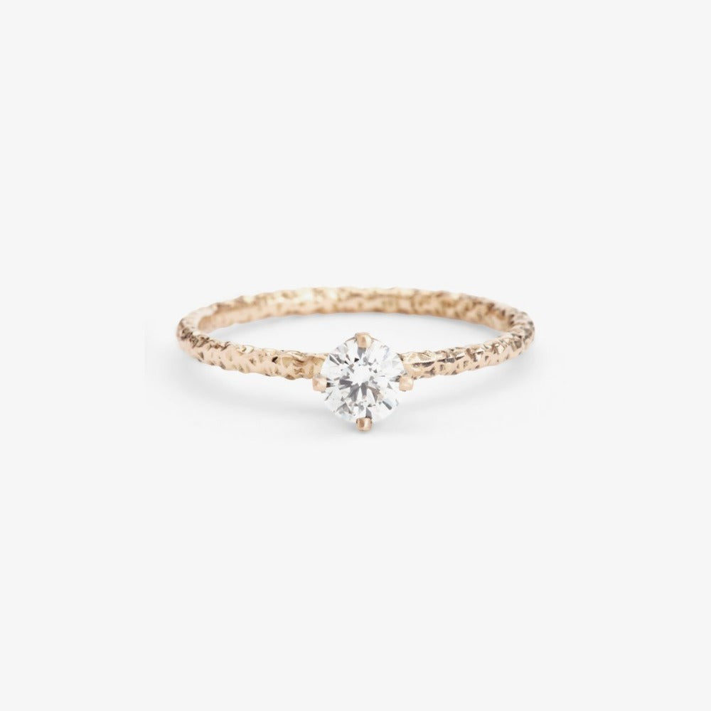  0.33 carat Diamond White Homespun Solitaire Ring WG | Magpie Jewellery