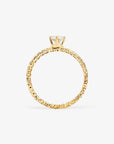 0.33 carat Diamond White Homespun Solitaire Ring YG | Magpie Jewellery