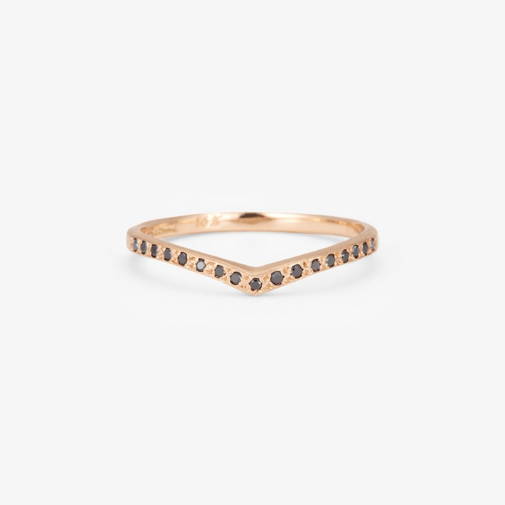 Black Diamond Cresting Band RG | Magpie Jewellery