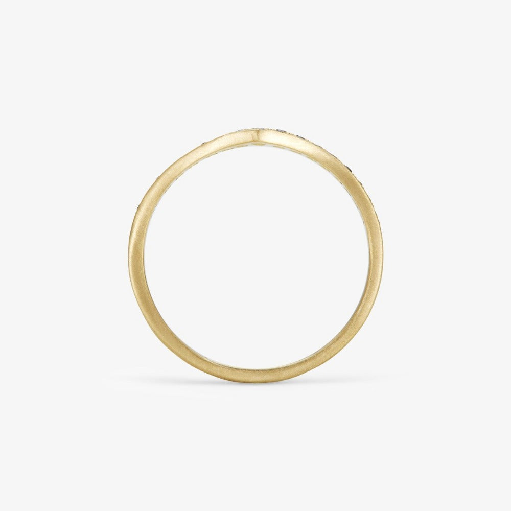 Black Diamond Cresting Band YG | Magpie Jewellery