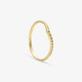 Brown Diamond Cresting Band YG | Magpie Jewellery