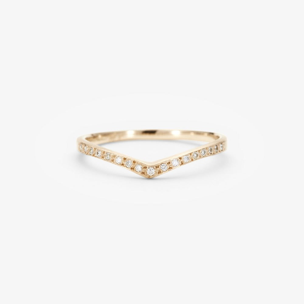 White Diamond Cresting Band WG | Magpie Jewellery