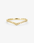 White Diamond Cresting Band YG | Magpie Jewellery