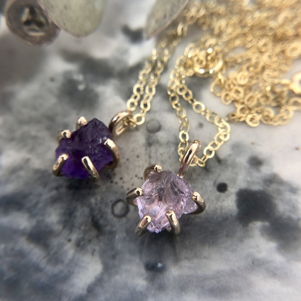 Raw Gemstone Necklace - Magpie Jewellery