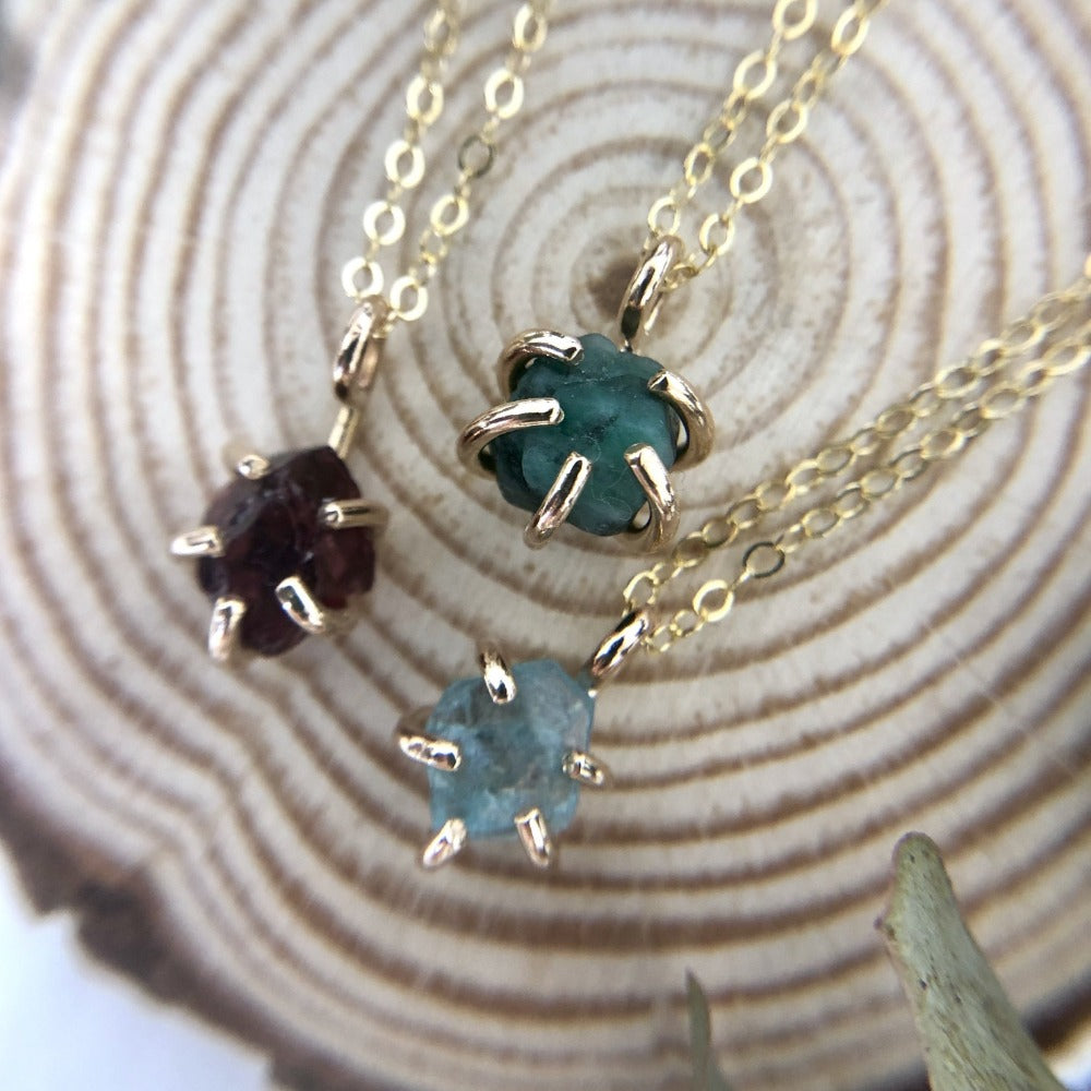 Raw Gemstone Necklace - Magpie Jewellery