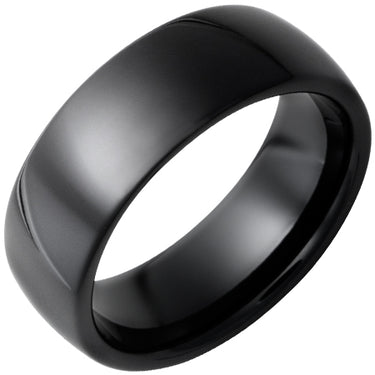 Black Diamond Ceramic Domed Band 8mm