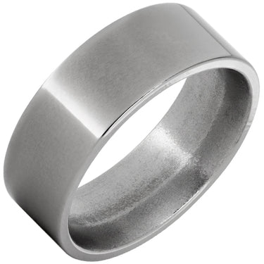 Titanium Flat Band with Polished Finish