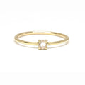 Rose Cut Diamond Solitaire Ring - Magpie Jewellery