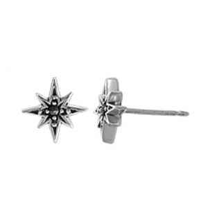 Marcasite North Star Studs - Magpie Jewellery