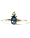 Blue Sapphire & Diamond Ring - Magpie Jewellery