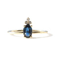 Blue Sapphire & Diamond Ring - Magpie Jewellery