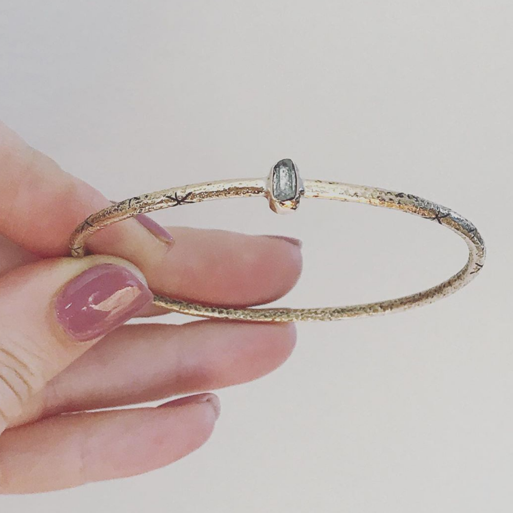 Starlit Stone Bangle Bracelet - Magpie Jewellery