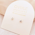 "Little Leaves" - 3mm Canadian Diamond Studs - 14K - Magpie Jewellery