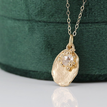 Layered Rose-Cut Diamond Pendant Necklace - Magpie Jewellery