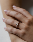 14k Rose Gold Sadie Moissanite & Lab-Grown Diamond Engagement Ring | Magpie Jewellery